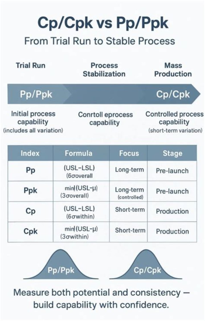 Difference Between Ppk And Cpk