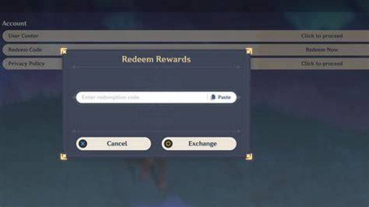 How do I redeem codes on Genshin Impact app?