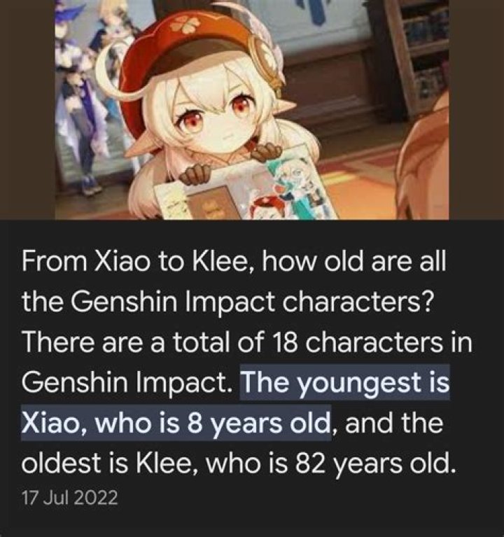How old is Klee?