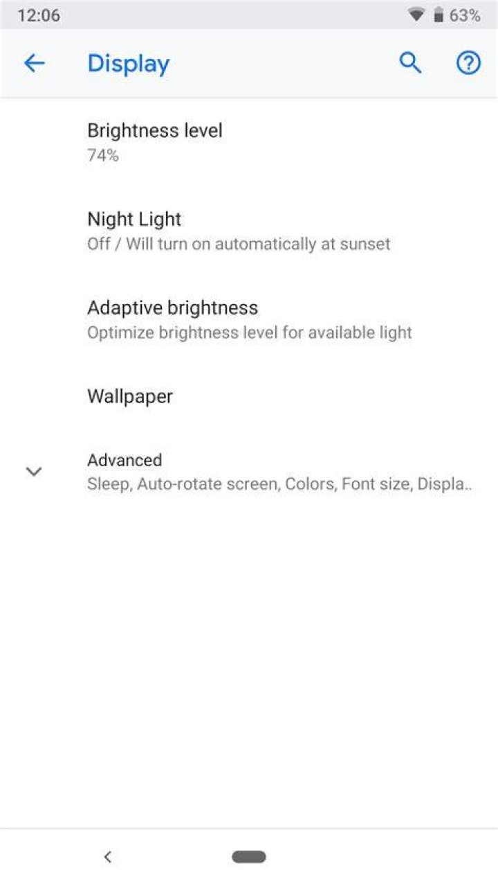 How to disable Adaptive Brightness in Android Pie