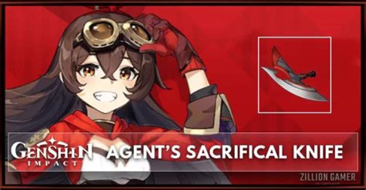 What drops agent’s sacrificial knife?