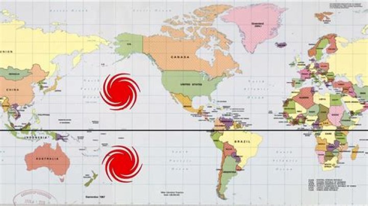 Which line can a typhoon never cross?