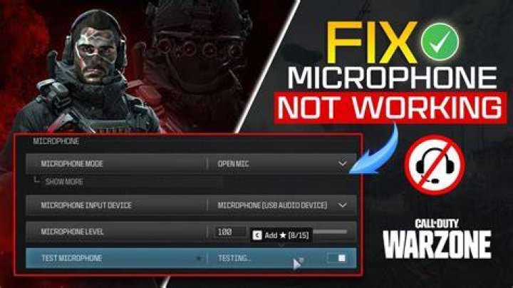 Why is my mic not working on PS4 warzone?